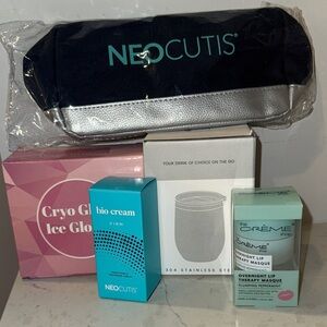 Medical Grade bundle- neocutis, Tumbler, Lip Mask, Makeup Pouch, Cryoglobes